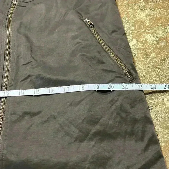 EUC Eileen Fisher Funnel Neck Long Asymmetrical Coat Jacket Fleece Lined Sz L - Picture 8 of 12